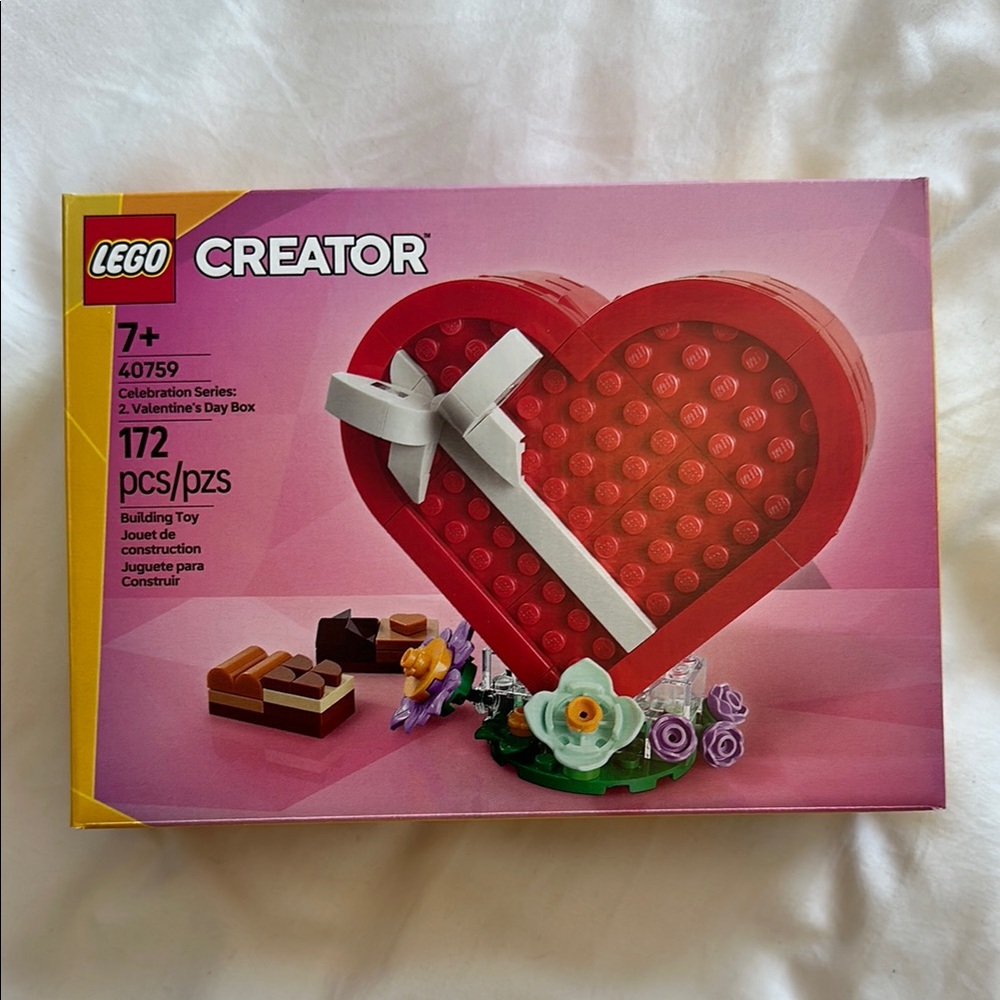 Lego creator valentines heart chocolate box
